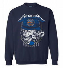 Metallica Skull Snake New York Islanders Crewneck Sweatshirt - zezetee Metallica Skull Snake New York Islanders Crewneck Sweatshirt - zezetee