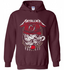 Metallica Skull Snake New Jersey Devils Hoodie - zezetee Metallica Skull Snake New Jersey Devils Hoodie - zezetee