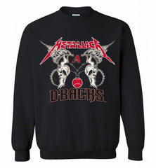 Metallica Arizona Diamondbacks Logo Crewneck Sweatshirt - zezetee Metallica Arizona Diamondbacks Logo Crewneck Sweatshirt - zezetee