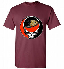 NHL TEAM ANAHEIM DUCKS X GRATEFUL DEAD LOGO BAND Shirt - zezetee NHL TEAM ANAHEIM DUCKS X GRATEFUL DEAD LOGO BAND Shirt - zezetee