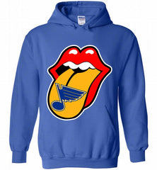 St Louis Blues  x The Rolling Stones Logo Hoodie - zezetee St Louis Blues  x The Rolling Stones Logo Hoodie - zezetee
