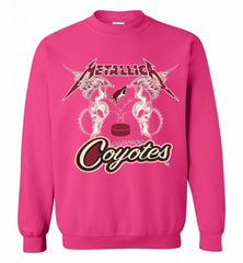 Metallica Arizona Coyotes Logo Crewneck Sweatshirt - zezetee Metallica Arizona Coyotes Logo Crewneck Sweatshirt - zezetee