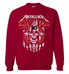 Metallica Snake Skull Philadelphia Flyers Logo Crewneck Sweatshirt - zezetee Metallica Snake Skull Philadelphia Flyers Logo Crewneck Sweatshirt - zezetee