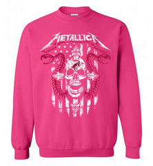 Metallica Snake Skull Arizona Coyotes Logo Crewneck Sweatshirt - zezetee Metallica Snake Skull Arizona Coyotes Logo Crewneck Sweatshirt - zezetee