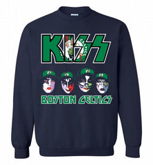 Kiss Boston Celtics Logo Crewneck Sweatshirt - zezetee Kiss Boston Celtics Logo Crewneck Sweatshirt - zezetee