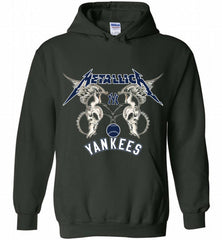 Metallica New York Yankees Logo Hoodie - zezetee Metallica New York Yankees Logo Hoodie - zezetee