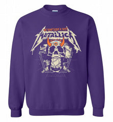 Metallica We Don't Give A Shit New York Mets Crewneck Sweatshirt - zezetee Metallica We Don't Give A Shit New York Mets Crewneck Sweatshirt - zezetee