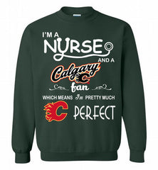 I'M A Nurse And A Calgary Flames Fans Gift Crewneck Sweatshirt - zezetee I'M A Nurse And A Calgary Flames Fans Gift Crewneck Sweatshirt - zezetee