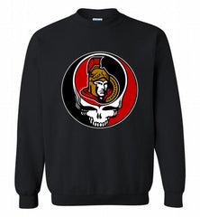NHL TEAM OTTAWA SENATORS X GRATEFUL DEAD LOGO BAND Crewneck Sweatshirt - zezetee NHL TEAM OTTAWA SENATORS X GRATEFUL DEAD LOGO BAND Crewneck Sweatshirt - zezetee