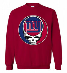 New York Giants Grateful Dead Logo Band Crewneck Sweatshirt - zezetee New York Giants Grateful Dead Logo Band Crewneck Sweatshirt - zezetee