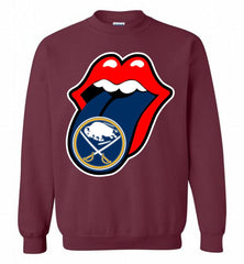 Buffalo Sabres  x The Rolling Stones Logo Crewneck Sweatshirt - zezetee Buffalo Sabres  x The Rolling Stones Logo Crewneck Sweatshirt - zezetee