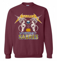 Metallica Buffalo Sabres Logo Crewneck Sweatshirt - zezetee Metallica Buffalo Sabres Logo Crewneck Sweatshirt - zezetee