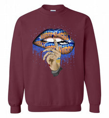 Denver Nuggets Lip Shut The Fuck Up Crewneck Sweatshirt - zezetee Denver Nuggets Lip Shut The Fuck Up Crewneck Sweatshirt - zezetee