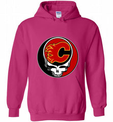 NHL TEAM CALGARY FLAMES X GRATEFUL DEAD LOGO BAND Hoodie - zezetee NHL TEAM CALGARY FLAMES X GRATEFUL DEAD LOGO BAND Hoodie - zezetee