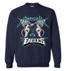 Metallica Philadelphia Eagles Logo Crewneck Sweatshirt - zezetee Metallica Philadelphia Eagles Logo Crewneck Sweatshirt - zezetee