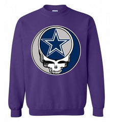 Dallas Cowboys Grateful Dead Logo Band Crewneck Sweatshirt - zezetee Dallas Cowboys Grateful Dead Logo Band Crewneck Sweatshirt - zezetee