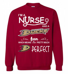 I'M A Nurse And A Anaheim Ducks Fans Gift Crewneck Sweatshirt - zezetee I'M A Nurse And A Anaheim Ducks Fans Gift Crewneck Sweatshirt - zezetee