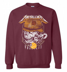 Metallica Skull Snake Phoenix Sun Crewneck Sweatshirt - zezetee Metallica Skull Snake Phoenix Sun Crewneck Sweatshirt - zezetee