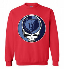 Memphis Grizzlies Grateful Dead Logo Band Crewneck Sweatshirt - zezetee Memphis Grizzlies Grateful Dead Logo Band Crewneck Sweatshirt - zezetee