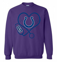 Nurse Heartbeat Indianapolis Colts Crewneck Sweatshirt - zezetee Nurse Heartbeat Indianapolis Colts Crewneck Sweatshirt - zezetee