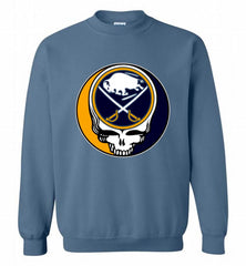NHL TEAM BUFFALO SABRES X GRATEFUL DEAD LOGO BAND Crewneck Sweatshirt - zezetee NHL TEAM BUFFALO SABRES X GRATEFUL DEAD LOGO BAND Crewneck Sweatshirt - zezetee
