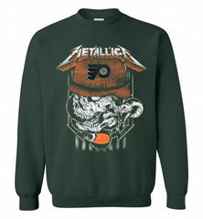 Metallica Skull Snake Philadelphia Flyers Crewneck Sweatshirt - zezetee Metallica Skull Snake Philadelphia Flyers Crewneck Sweatshirt - zezetee