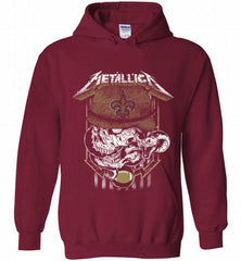 Metallica Skull Snake New Orleans Saints Hoodie - zezetee Metallica Skull Snake New Orleans Saints Hoodie - zezetee