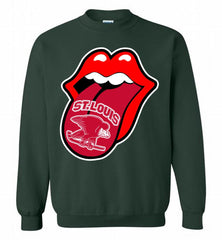 St Louis Eagles  x The Rolling Stones Logo Crewneck Sweatshirt - zezetee St Louis Eagles  x The Rolling Stones Logo Crewneck Sweatshirt - zezetee