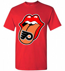 Philadelphia Flyers  x The Rolling Stones Logo Shirt - zezetee Philadelphia Flyers  x The Rolling Stones Logo Shirt - zezetee
