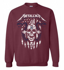 Metallica New York Yankees Logo Crewneck Sweatshirt - zezetee Metallica New York Yankees Logo Crewneck Sweatshirt - zezetee