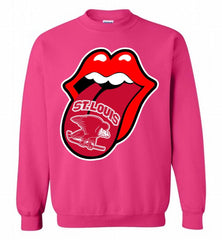 St Louis Eagles  x The Rolling Stones Logo Crewneck Sweatshirt - zezetee St Louis Eagles  x The Rolling Stones Logo Crewneck Sweatshirt - zezetee