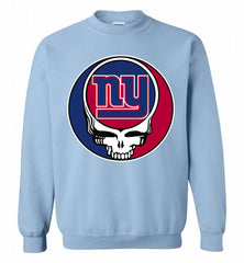 New York Giants Grateful Dead Logo Band Crewneck Sweatshirt - zezetee New York Giants Grateful Dead Logo Band Crewneck Sweatshirt - zezetee