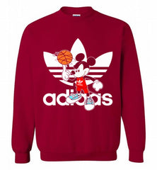 ADIDAS BASKETBALL MICKEY MOUSE DISNEY SPORTS Crewneck Sweatshirt - zezetee ADIDAS BASKETBALL MICKEY MOUSE DISNEY SPORTS Crewneck Sweatshirt - zezetee