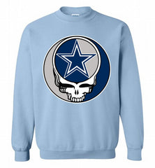 Dallas Cowboys Grateful Dead Logo Band Crewneck Sweatshirt - zezetee Dallas Cowboys Grateful Dead Logo Band Crewneck Sweatshirt - zezetee