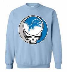 Detroit Lions Grateful Dead Logo Band Crewneck Sweatshirt - zezetee Detroit Lions Grateful Dead Logo Band Crewneck Sweatshirt - zezetee