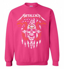Metallica Snake Skull Chicago Bears Logo Crewneck Sweatshirt - zezetee Metallica Snake Skull Chicago Bears Logo Crewneck Sweatshirt - zezetee