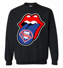 Philadelphia Phillies  x The Rolling Stones Logo Crewneck Sweatshirt - zezetee Philadelphia Phillies  x The Rolling Stones Logo Crewneck Sweatshirt - zezetee