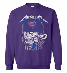Metallica Skull Philadelphia Phillies Logo Crewneck Sweatshirt - zezetee Metallica Skull Philadelphia Phillies Logo Crewneck Sweatshirt - zezetee