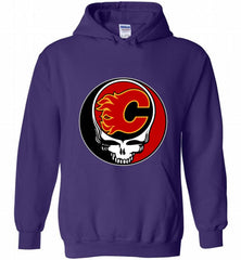 NHL TEAM CALGARY FLAMES X GRATEFUL DEAD LOGO BAND Hoodie - zezetee NHL TEAM CALGARY FLAMES X GRATEFUL DEAD LOGO BAND Hoodie - zezetee