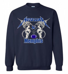 Metallica Memphis Tigers Logo Crewneck Sweatshirt - zezetee Metallica Memphis Tigers Logo Crewneck Sweatshirt - zezetee