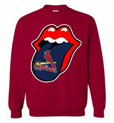 St Louis Cardinals  x The Rolling Stones Logo Crewneck Sweatshirt - zezetee St Louis Cardinals  x The Rolling Stones Logo Crewneck Sweatshirt - zezetee