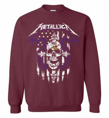 Metallica Snake Skull Minnesota Vikings Logo Crewneck Sweatshirt - zezetee Metallica Snake Skull Minnesota Vikings Logo Crewneck Sweatshirt - zezetee