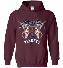 Metallica New York Yankees Logo Hoodie - zezetee Metallica New York Yankees Logo Hoodie - zezetee