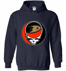NHL TEAM ANAHEIM DUCKS X GRATEFUL DEAD LOGO BAND Hoodie - zezetee NHL TEAM ANAHEIM DUCKS X GRATEFUL DEAD LOGO BAND Hoodie - zezetee