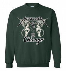 Metallica Chicago White Sox Logo Crewneck Sweatshirt - zezetee Metallica Chicago White Sox Logo Crewneck Sweatshirt - zezetee