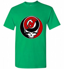 NHL TEAM NEW JERSEY DEVILS X GRATEFUL DEAD LOGO BAND Shirt - zezetee NHL TEAM NEW JERSEY DEVILS X GRATEFUL DEAD LOGO BAND Shirt - zezetee