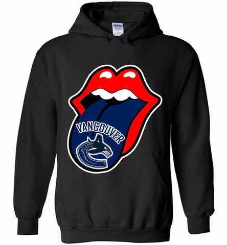 Vancouver Canucks  x The Rolling Stones Logo Hoodie - zezetee Vancouver Canucks  x The Rolling Stones Logo Hoodie - zezetee