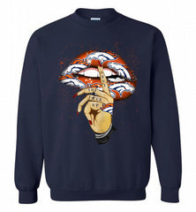 NFL Broncos Lip Shut The Fuck Up Crewneck Sweatshirt - zezetee NFL Broncos Lip Shut The Fuck Up Crewneck Sweatshirt - zezetee