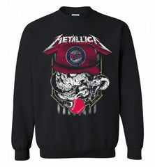 Metallica Skull Minnesota Twins Logo Crewneck Sweatshirt - zezetee Metallica Skull Minnesota Twins Logo Crewneck Sweatshirt - zezetee