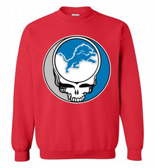 Detroit Lions Grateful Dead Logo Band Crewneck Sweatshirt - zezetee Detroit Lions Grateful Dead Logo Band Crewneck Sweatshirt - zezetee